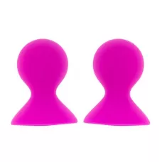 Ярко-розовые помпы для сосков LIT-UP NIPPLE SUCKERS LARGE PINK розовый 