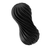 Мастурбатор FLEX Rocky Black с плотным рельефом черный 