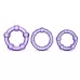 Набор из 3 фиолетовых эрекционных колец Stay Hard Beaded Cockrings фиолетовый 