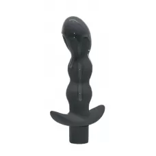 Серый анальный вибромассажёр Naughty - 14,5 см серый 