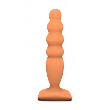 Телесный анальный стимулятор Large Bubble Plug - 14,5 см телесный 
