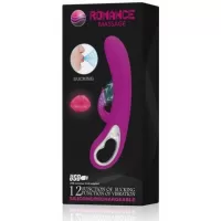 Хай-тек вибратор с присасывающимся клиторальным отростком Romance - 24 см лиловый 