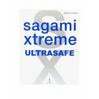 Презерватив Sagami Xtreme Ultrasafe с двойным количеством смазки - 1 шт  