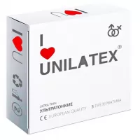 Ультратонкие презервативы Unilatex Ultra Thin - 3 шт телесный 