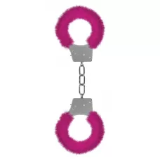 Пушистые розовые наручники OUCH! Pink розовый 