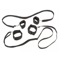 Набор для фиксации на кровати Bondage Collection Bed Restraint System Plus Size черный 