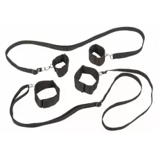Набор для фиксации на кровати Bondage Collection Bed Restraint System Plus Size черный 