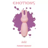 Розовый мини-вибратор с ушками Emotions Funny Bunny Light pink розовый 