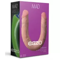 Двусторонний фаллоимитатор из cyberskin Mad Pepper - 47 см телесный 