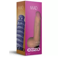 Телесный реалистичный мультискоростной вибратор Mad Tower - 19 см телесный 