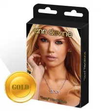 Золотистая цепочка с подвеской SEXY золотистый 