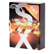 Презервативы Sagami Xtreme Energy с ароматом энергетика - 3 шт прозрачный 