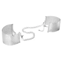 Серебристые наручники-браслеты Desir Metallique Handcuffs серебристый 