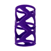 Фиолетовая насадка-сетка на пенис - 7,5 см фиолетовый 