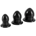 Набор растягивающих анальный вход пробок Anal Stretching Plug Kit черный 