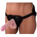 Трусики Harness с двумя насадками UNI strap - 17,5 и 18 см телесный с черным 