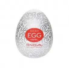Мастурбатор-яйцо Keith Haring EGG PARTY белый 