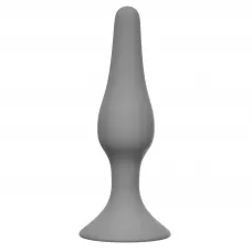 Серая малая анальная пробка Slim Anal Plug Small - 10,5 см серый 
