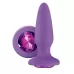Фиолетовая анальная пробка с фиолетовым кристаллом Glams Purple Gem - 10,4 см фиолетовый 