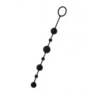 Черная анальная цепочка A-toys с шариками - 35,9 см черный 