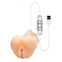 Мастурбатор-вагина JIZZM VIBRATING MASTURBATOR JESSICA с вибрацией телесный 