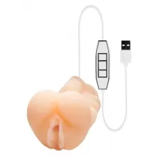 Мастурбатор-вагина JIZZM VIBRATING MASTURBATOR JESSICA с вибрацией телесный 
