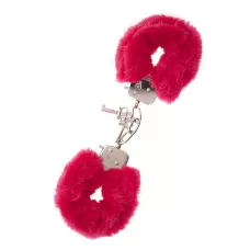Металлические наручники с красной меховой опушкой METAL HANDCUFF WITH PLUSH RED красный 