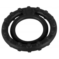 Чёрное кольцо для пениса Steely Cockring черный 