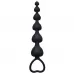 Чёрная анальная цепочка Heart s Beads Black - 18 см черный 