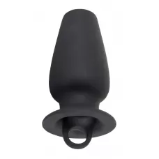 Пробка-туннель с заглушкой Lust Tunnel Plug with Stopper черный 