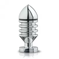 Металлическая анальная пробка Hector Helix Buttplug S - 10 см серебристый 