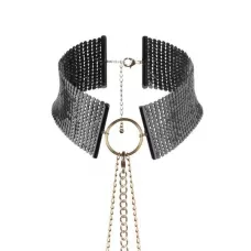Чёрный ошейник с цепочками Desir Metallique Collar черный с золотистым 