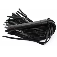 Чёрная плеть из нежной кожи - 45 см черный 