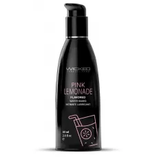 Лубрикант с ароматом розового лимонада Wicked Aqua Pink Lemonade - 60 мл  