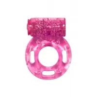 Розовое эрекционное кольцо с вибрацией Rings Axle-pin розовый 