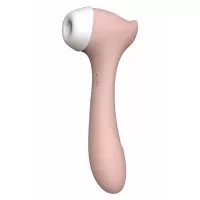 Персиковый вакуумный бесконтактный стимулятор клитора и вибратор Halo персиковый 