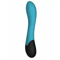 Бирюзовый вибратор Lynx для стимуляции точки G с нагревом - 20,8 см бирюзовый 