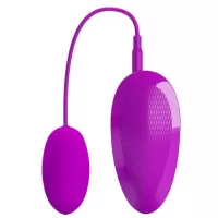 Лиловое виброяйцо с удобным пультом управления вибрацией лиловый 