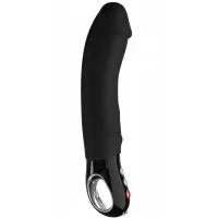 Чёрный вибратор Big Boss Black Line - 23,5 см черный 