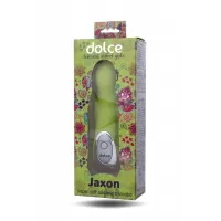 Нежно-зелёный вибратор Dolce Jaxon - 12,5 см зеленый 