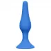 Синяя анальная пробка Slim Anal Plug Large - 12,5 см синий 