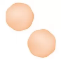 Телесные силиконовые наклейки на соски NIPPLE COVERS SILICONE телесный 
