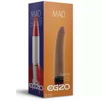 Реалистичный мультискоростной вибратор без мошонки Mad Rocket - 18 см телесный 