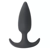 Серая анальная пробка Delight - 10,5 см серый 