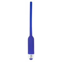Полый уретральный вибростимулятор Dilator Vibrator синий, Диаметр 0.70 см