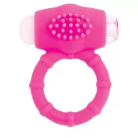 Розовое эрекционное виброкольцо A-toys розовый 