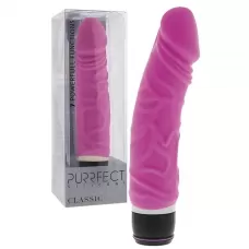 Ярко-розовый вибратор PURRFECT SILICONE CLASSIC 6.5INCH - 16,5 см розовый 