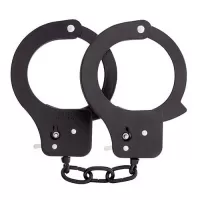 Чёрные наручники из листового металла BONDX METAL CUFFS BLACK черный 