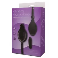 Чёрная вибропомпа для вагины с 7 режимами вибрации VIBRATING VAGINA PUMP черный 