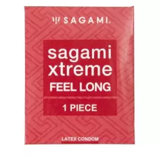 Утолщенный презерватив Sagami Xtreme Feel Long с точками - 1 шт  